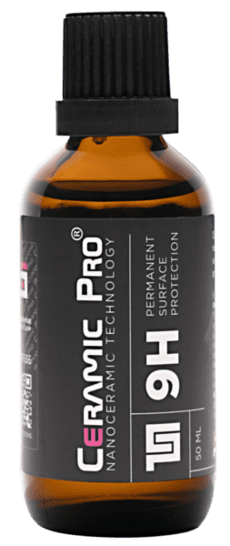 Ceramic Pro 9H protective coating bottle.