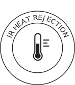 Thermometer icon with IR heat rejection.