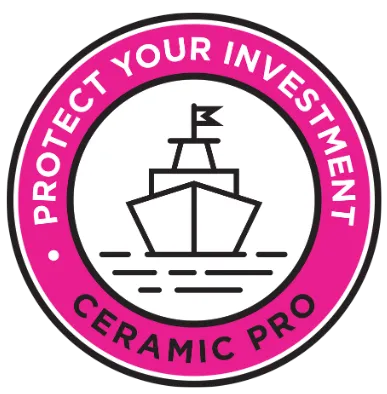 Ceramic Pro logo with boat illustration.