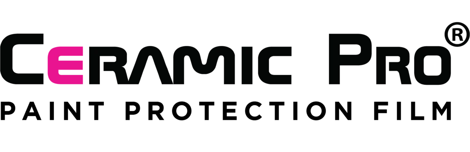 Ceramic Pro logo with pink letter E.